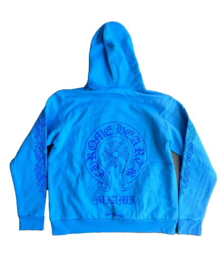 Chrome Hearts Blue Miami Exclusive Horseshoe Hoodie